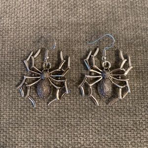 🎃Sterling Silver Spider Halloween Earrings